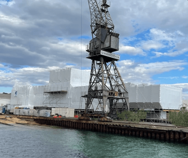 Marine shipyard encapsulation and preservation work